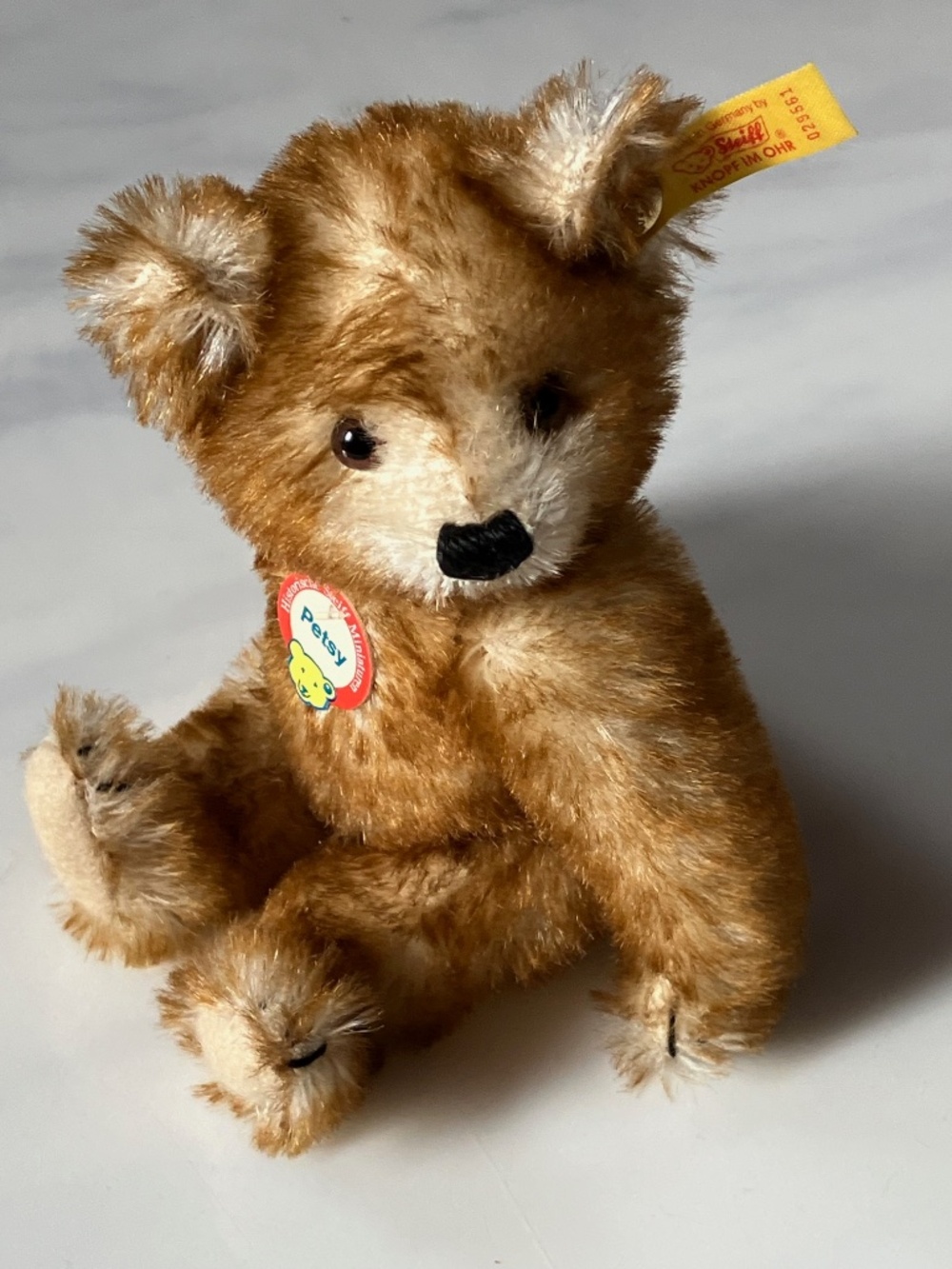 NEW w/tags  Historic Mini Teddy Bear Mohair Button & Paper Tag (Baby, Toddler) - Picture 2 of 8